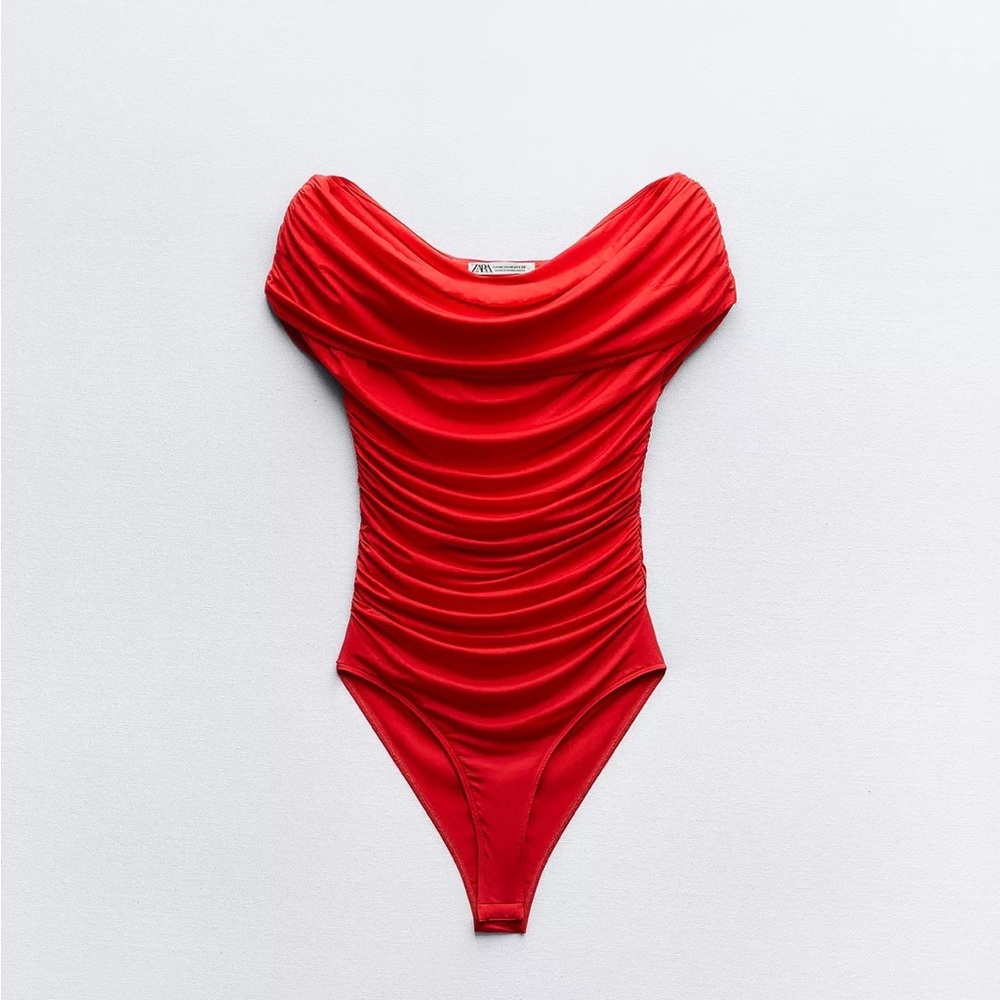 NWT Zara Ruched Bodysuit